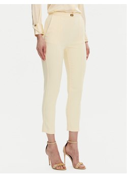 Elisabetta Franchi Spodnie materiałowe PA-076-51E2 Żółty Regular Fit ze sklepu MODIVO w kategorii Spodnie damskie - zdjęcie 181098005