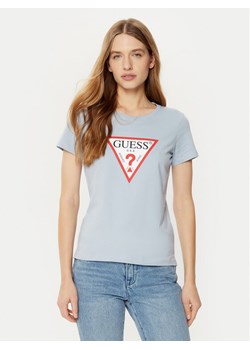 Guess T-Shirt W1YI1B I3Z14 Niebieski Slim Fit ze sklepu MODIVO w kategorii Bluzki damskie - zdjęcie 181098179