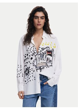 Desigual Koszula Persefone 25SWCW41 Biały Loose Fit ze sklepu MODIVO w kategorii Koszule damskie - zdjęcie 181098328