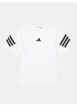 adidas T-Shirt Future Icons 3-Stripes JN8088 Biały Loose Fit ze sklepu MODIVO w kategorii T-shirty chłopięce - zdjęcie 181098346
