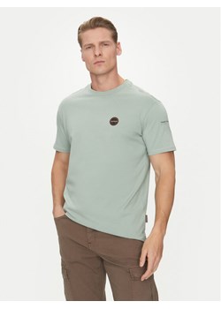 Napapijri T-Shirt S-Badge NP0A4I3N Zielony Regular Fit ze sklepu MODIVO w kategorii T-shirty męskie - zdjęcie 181098417