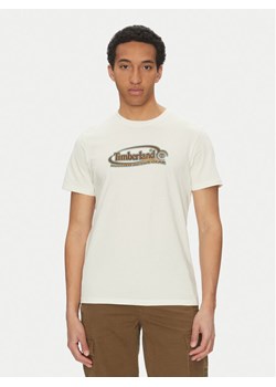 Timberland T-Shirt TB0A6DJY Biały Regular Fit ze sklepu MODIVO w kategorii T-shirty męskie - zdjęcie 181098556