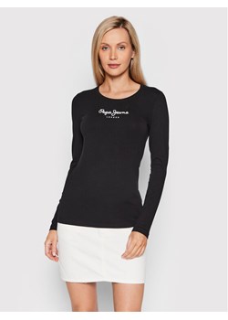 Pepe Jeans Bluzka New Virginia PL505203 Czarny Slim Fit ze sklepu MODIVO w kategorii Bluzki damskie - zdjęcie 181098598