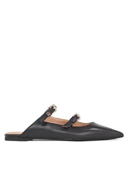 Tommy Hilfiger Klapki Th Pointy Leather Mule FW0FW07722 Czarny ze sklepu MODIVO w kategorii Klapki damskie - zdjęcie 181098786