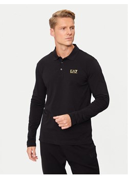 EA7 Emporio Armani Polo 8NPF15 PJVQZ 0208 Czarny Regular Fit ze sklepu MODIVO w kategorii T-shirty męskie - zdjęcie 181098809