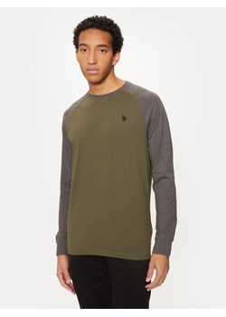 U.S. Polo Assn. Longsleeve MUP1588 Zielony Regular Fit ze sklepu MODIVO w kategorii T-shirty męskie - zdjęcie 181098845
