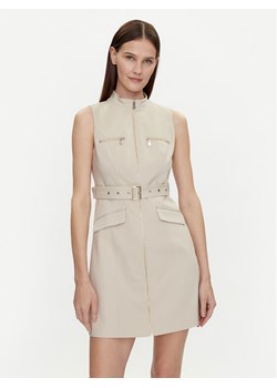 Morgan Sukienka codzienna 241-ROMEA Beżowy Slim Fit ze sklepu MODIVO w kategorii Sukienki - zdjęcie 181098869