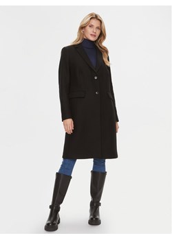 Tommy Hilfiger Płaszcz wełniany WW0WW39753 Czarny Regular Fit ze sklepu MODIVO w kategorii Płaszcze damskie - zdjęcie 181099059