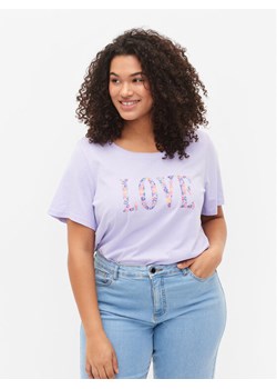Zizzi T-Shirt V50224B Fioletowy Regular Fit ze sklepu MODIVO w kategorii Bluzki damskie - zdjęcie 181099086