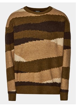 INDICODE Sweter Banfix 35-716 Brązowy Regular Fit ze sklepu MODIVO w kategorii Swetry męskie - zdjęcie 181099096