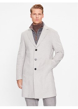 JOOP! Płaszcz wełniany 30037691 Szary Regular Fit ze sklepu MODIVO w kategorii Płaszcze męskie - zdjęcie 181099357