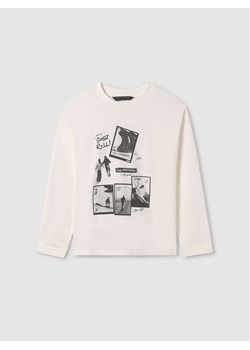 Mayoral Bluzka 7.074 Écru Regular Fit ze sklepu MODIVO w kategorii T-shirty chłopięce - zdjęcie 181099438