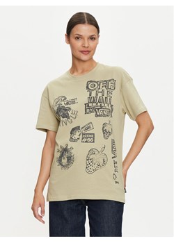 Vans T-Shirt VN000HHH Zielony Oversize ze sklepu MODIVO w kategorii Bluzki damskie - zdjęcie 181099598