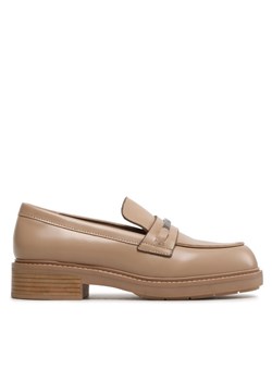 Calvin Klein Loafersy Rubber Sole Loafer W/Hw HW0HW01791 Beżowy ze sklepu MODIVO w kategorii Półbuty damskie - zdjęcie 181099666