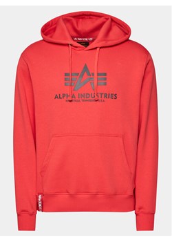Alpha Industries Bluza Basic 178312 Czerwony Regular Fit ze sklepu MODIVO w kategorii Bluzy męskie - zdjęcie 181099726