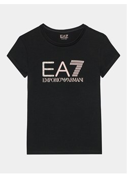 EA7 Emporio Armani T-Shirt 6RFT15 FJ2HZ 1200 Czarny Regular Fit ze sklepu MODIVO w kategorii T-shirty chłopięce - zdjęcie 181099925