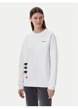 Karl Lagerfeld Jeans Bluza A1W20076 Biały Relaxed Fit ze sklepu MODIVO w kategorii Bluzy damskie - zdjęcie 181100039