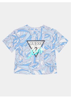 Guess T-Shirt J4GI12 K6YW3 Niebieski Regular Fit ze sklepu MODIVO w kategorii Bluzki dziewczęce - zdjęcie 181100126