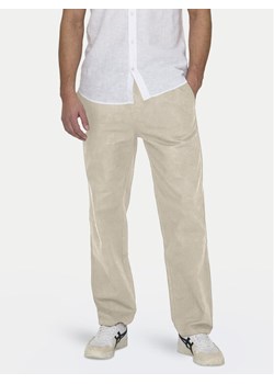 Only & Sons Spodnie materiałowe Sinus 22028267 Beżowy Loose Fit ze sklepu MODIVO w kategorii Spodnie męskie - zdjęcie 181100437