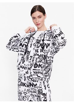 DKNY Bluza YI2022629 Biały Regular Fit ze sklepu MODIVO w kategorii Bluzy damskie - zdjęcie 181100519