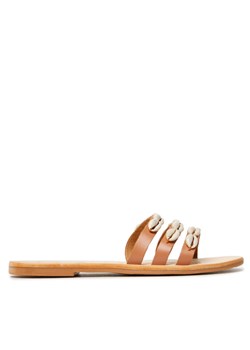 Manebi Klapki Leather Sandals S 0.1 Y0 Brązowy ze sklepu MODIVO w kategorii Klapki damskie - zdjęcie 181100528