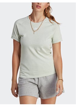adidas T-Shirt Essentials+ Made with Hemp T-Shirt HA7151 Zielony Slim Fit ze sklepu MODIVO w kategorii Bluzki damskie - zdjęcie 181100529