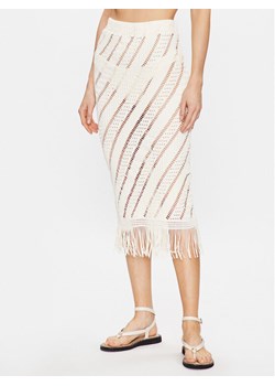 Seafolly Spódnica midi Marrakesh 54847-SK Écru Slim Fit ze sklepu MODIVO w kategorii Odzież plażowa - zdjęcie 181100907