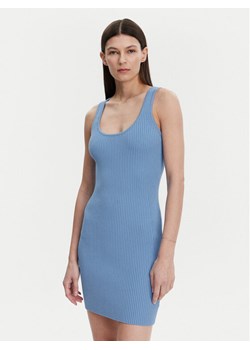 MICHAEL Michael Kors Sukienka dzianinowa MS5830I33D Niebieski Slim Fit ze sklepu MODIVO w kategorii Sukienki - zdjęcie 181101275