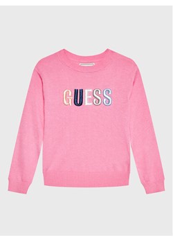 Guess Sweter K3GR00 Z36I0 Różowy Regular Fit ze sklepu MODIVO w kategorii Swetry dziewczęce - zdjęcie 181101707