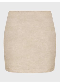 Gina Tricot Spódnica mini 19942 Beżowy Regular Fit ze sklepu MODIVO w kategorii Spódnice - zdjęcie 181101935