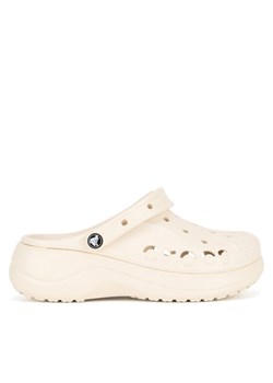 Crocs Klapki BAYA PLATFORM CLOG 208186-11S Beżowy ze sklepu MODIVO w kategorii Klapki damskie - zdjęcie 181101959