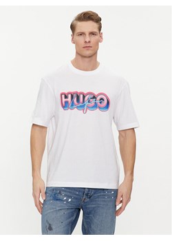 Hugo T-Shirt Nillumi 50515278 Biały Regular Fit ze sklepu MODIVO w kategorii T-shirty męskie - zdjęcie 181102098