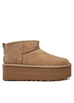 Ugg Śniegowce Classic Ultra Mini Platform 1135092 Beżowy ze sklepu MODIVO w kategorii Śniegowce damskie - zdjęcie 181102167