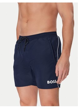 BOSS Szorty kąpielowe Starfish 50514429 Granatowy Regular Fit ze sklepu MODIVO w kategorii Kąpielówki - zdjęcie 181103046