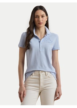 LAUREN RALPH LAUREN Polo 200966129001 Błękitny Slim Fit ze sklepu MODIVO w kategorii Bluzki damskie - zdjęcie 181103085