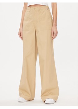 Tommy Jeans Spodnie materiałowe Claire DW0DW17314 Beżowy Wide Leg ze sklepu MODIVO w kategorii Spodnie damskie - zdjęcie 181103165