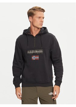 Napapijri Bluza Burgee NP0A4I5E Czarny Regular Fit ze sklepu MODIVO w kategorii Bluzy męskie - zdjęcie 181103179