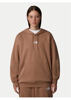 The North Face Bluza Essential NF0A89EN Brązowy Oversize ze sklepu MODIVO w kategorii Bluzy damskie - zdjęcie 181103215