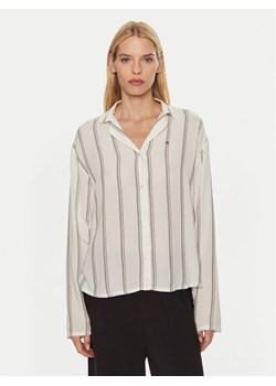 Tommy Hilfiger Koszulka piżamowa UW0UW05614 Écru Relaxed Fit ze sklepu MODIVO w kategorii Piżamy damskie - zdjęcie 181103269