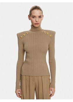 Balmain Golf DF0KH000KB07 Brązowy Slim Fit ze sklepu MODIVO w kategorii Swetry damskie - zdjęcie 181103466