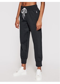 Polo Ralph Lauren Spodnie dresowe Akl 211794397001 Czarny Regular Fit ze sklepu MODIVO w kategorii Spodnie damskie - zdjęcie 181103776