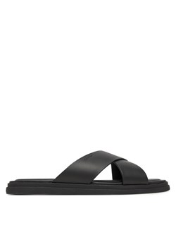Calvin Klein Klapki Criss Cross Sandal HM0HM01737 Czarny ze sklepu MODIVO w kategorii Klapki męskie - zdjęcie 181103849