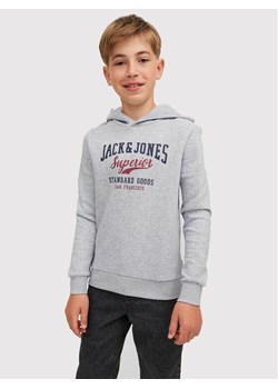 Jack&Jones Junior Bluza Logo 12212287 Szary Regular Fit ze sklepu MODIVO w kategorii Bluzy chłopięce - zdjęcie 181104125