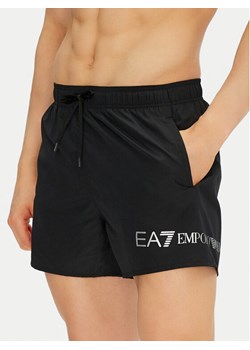 EA7 Emporio Armani Szorty kąpielowe 7M000519 AF13049 MC026 Czarny Regular Fit ze sklepu MODIVO w kategorii Kąpielówki - zdjęcie 181104338