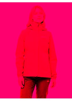 Jack Wolfskin Kurtka przeciwdeszczowa Stormy Point 1111202 Czerwony Regular Fit ze sklepu MODIVO w kategorii Kurtki damskie - zdjęcie 181104345