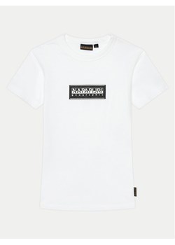 Napapijri T-Shirt Chamois NP0A4HYL S Biały Regular Fit ze sklepu MODIVO w kategorii Bluzki dziewczęce - zdjęcie 181104587