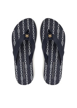 Tommy Hilfiger Japonki Th Chain Print FW0FW08514 Granatowy ze sklepu MODIVO w kategorii Klapki damskie - zdjęcie 181104887