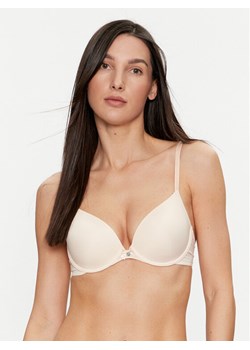 Hunkemöller Biustonosz z fiszbiną Plunge 202107 Beżowy ze sklepu MODIVO w kategorii Biustonosze - zdjęcie 181104989