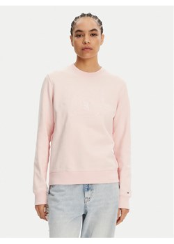 Tommy Jeans Bluza Tonal Crest DW0DW20637 Różowy Regular Fit ze sklepu MODIVO w kategorii Bluzy damskie - zdjęcie 181105237