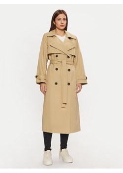 Tommy Jeans Trencz DW0DW20280 Beżowy Regular Fit ze sklepu MODIVO w kategorii Płaszcze damskie - zdjęcie 181106379